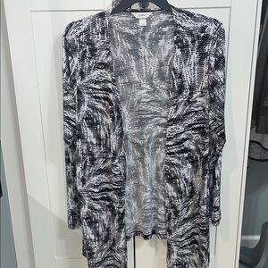 CJ Banks Black & White Cardigan
